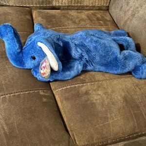 Ty Blue Elephant Beanie Buddy